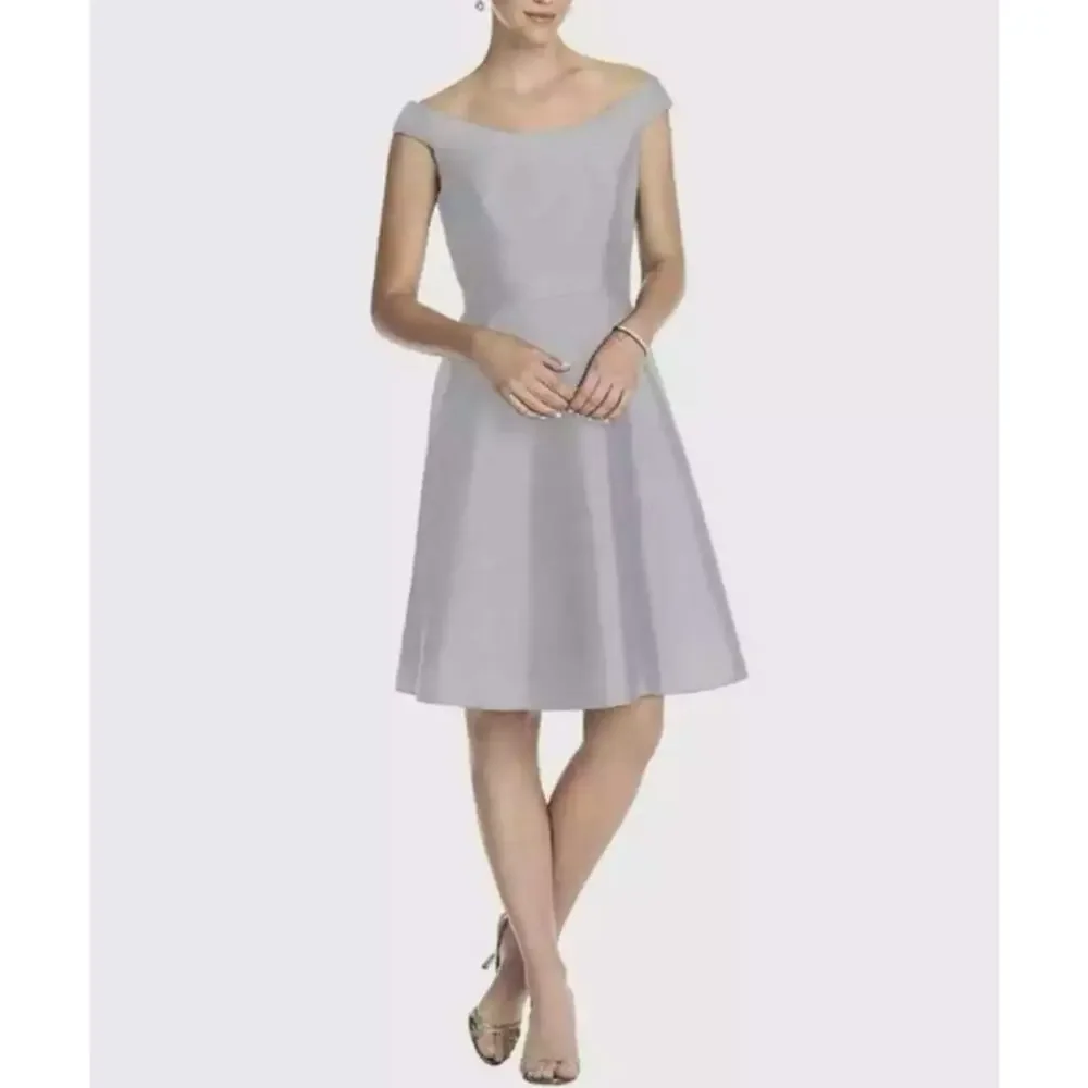 NWT‎ Alfred Sung Off the Shoulder Cocktail Dress in Twirl Pink